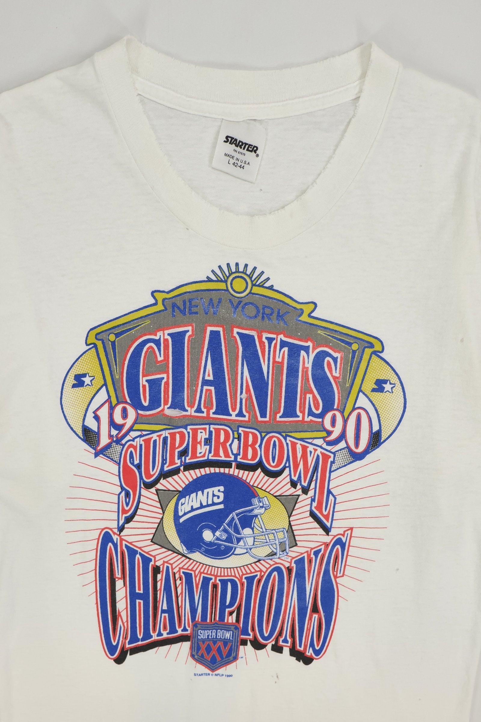 Vintage New York Giants Super Bowl Champions 1990 Tee Image 1