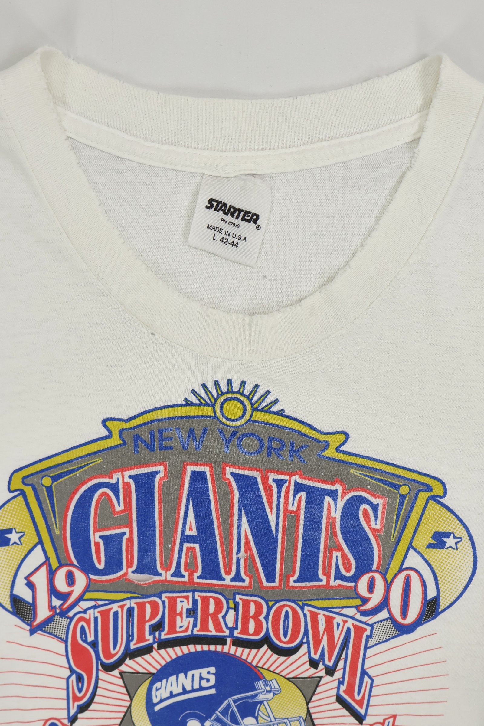 Vintage New York Giants Super Bowl Champions 1990 Tee Image 2