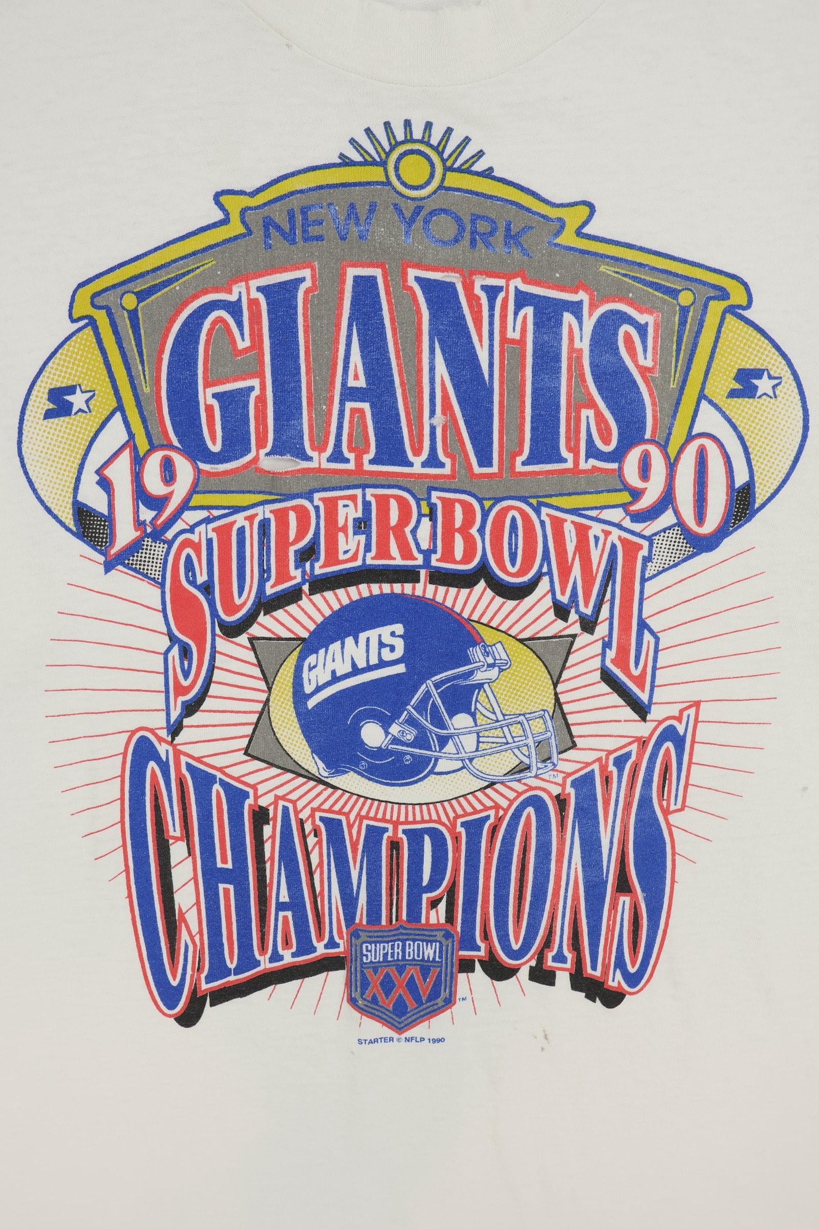 Vintage New York Giants Super Bowl Champions 1990 Tee Image 5