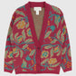 Vintage Floral Pattern Cardigan Sweater Image 0