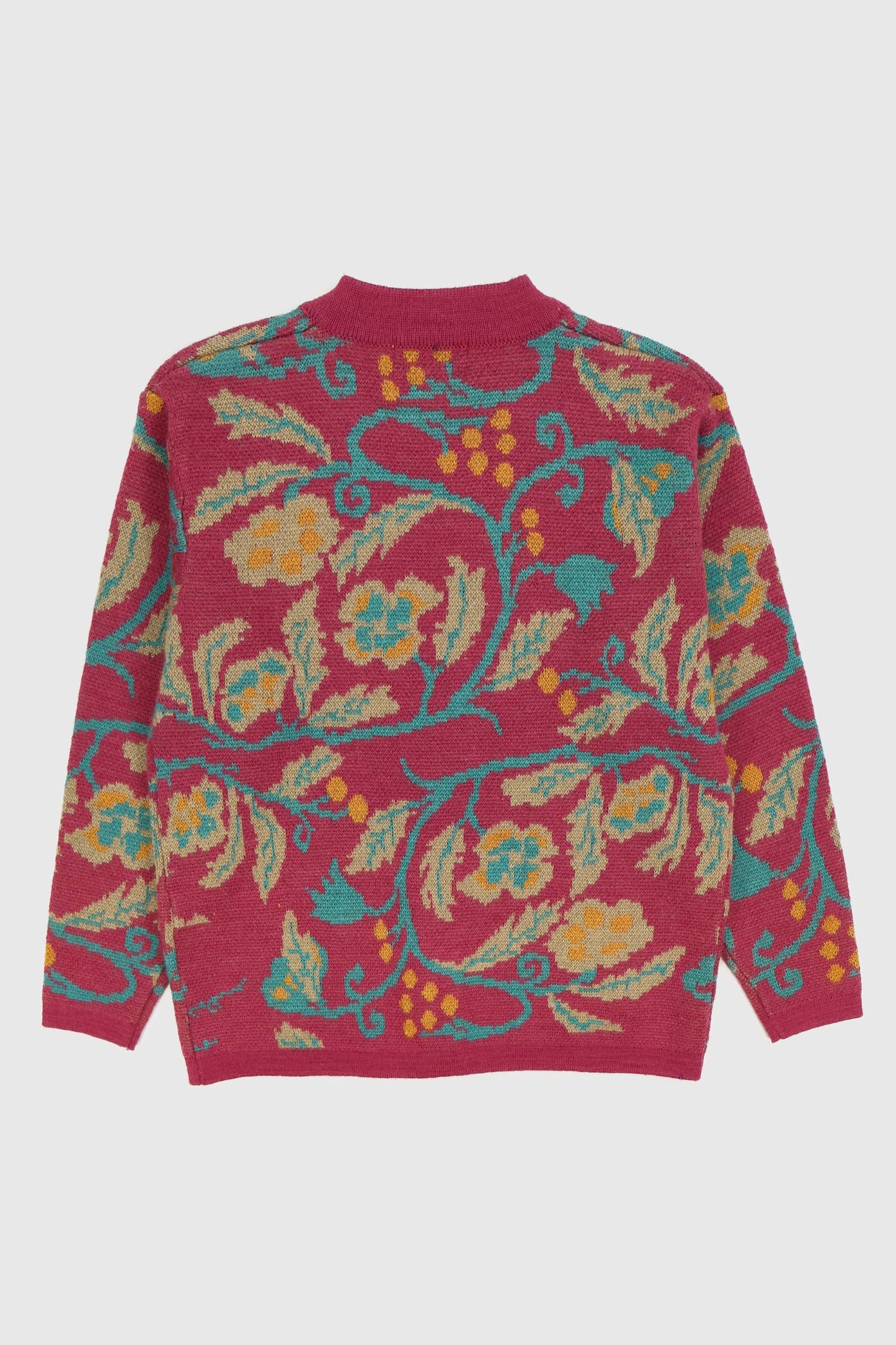 Vintage Floral Pattern Cardigan Sweater Image 1