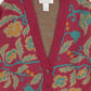 Vintage Floral Pattern Cardigan Sweater Image 2