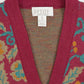 Vintage Floral Pattern Cardigan Sweater Image 3