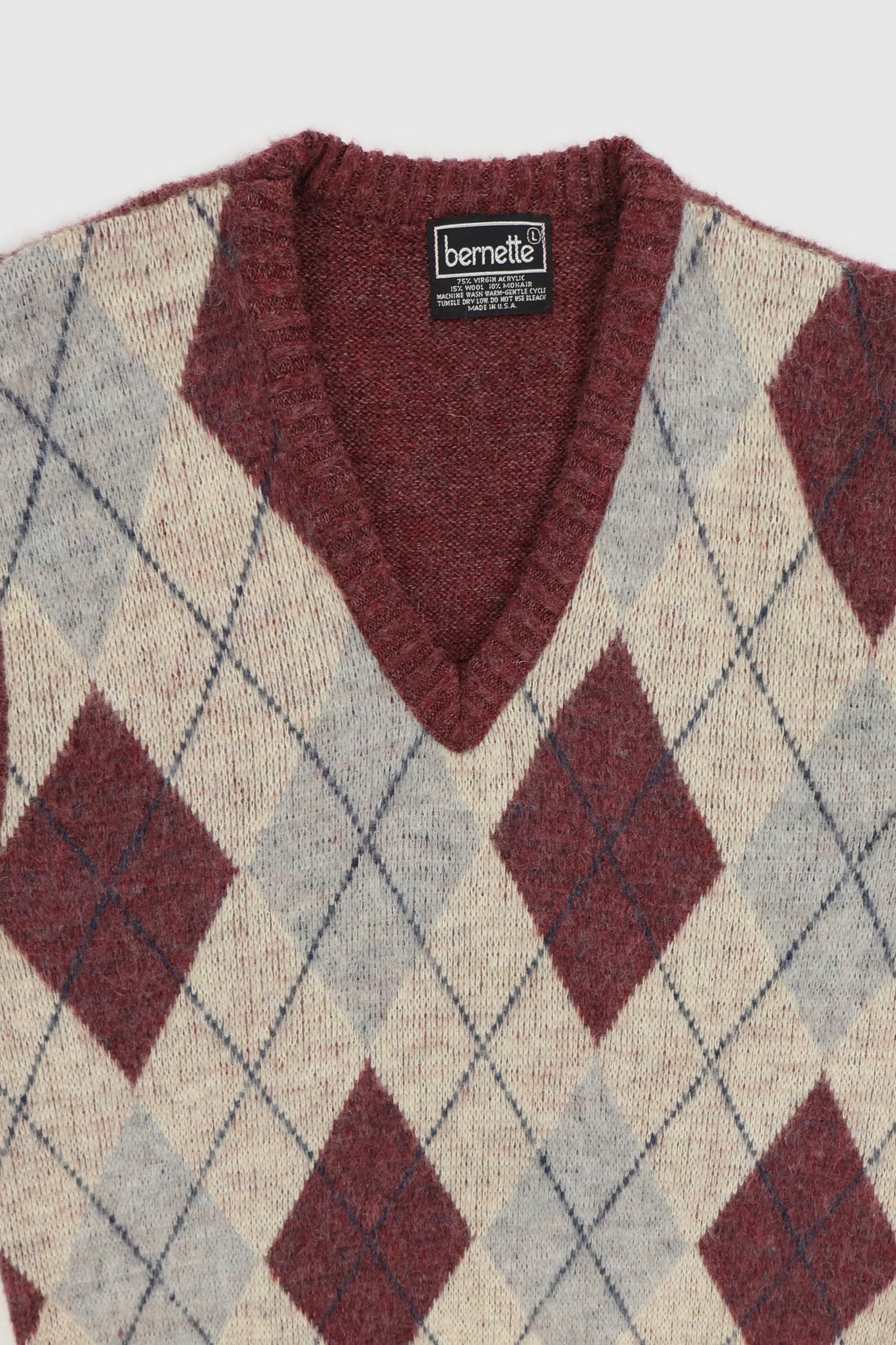Vintage Argyle Sweater Vest Image 2