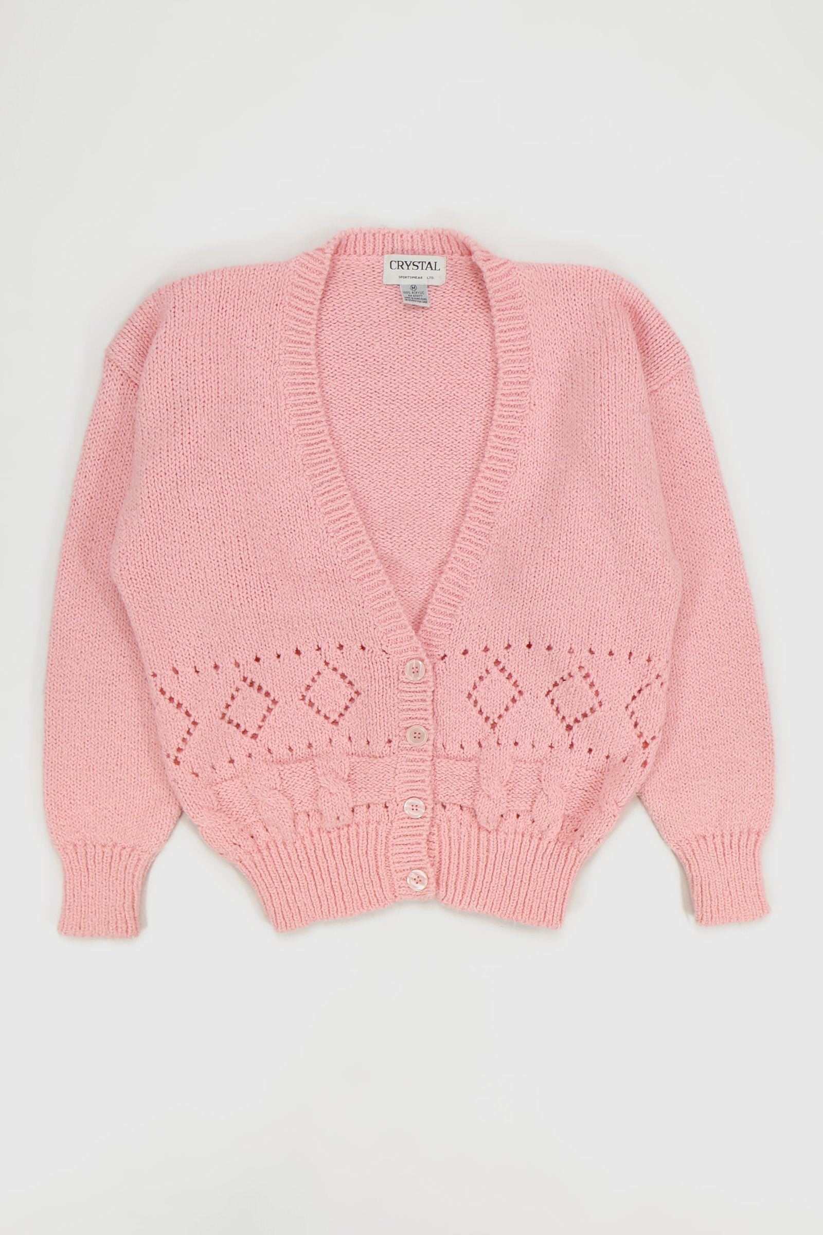 Vintage Pink Cardigan Sweater Image 0