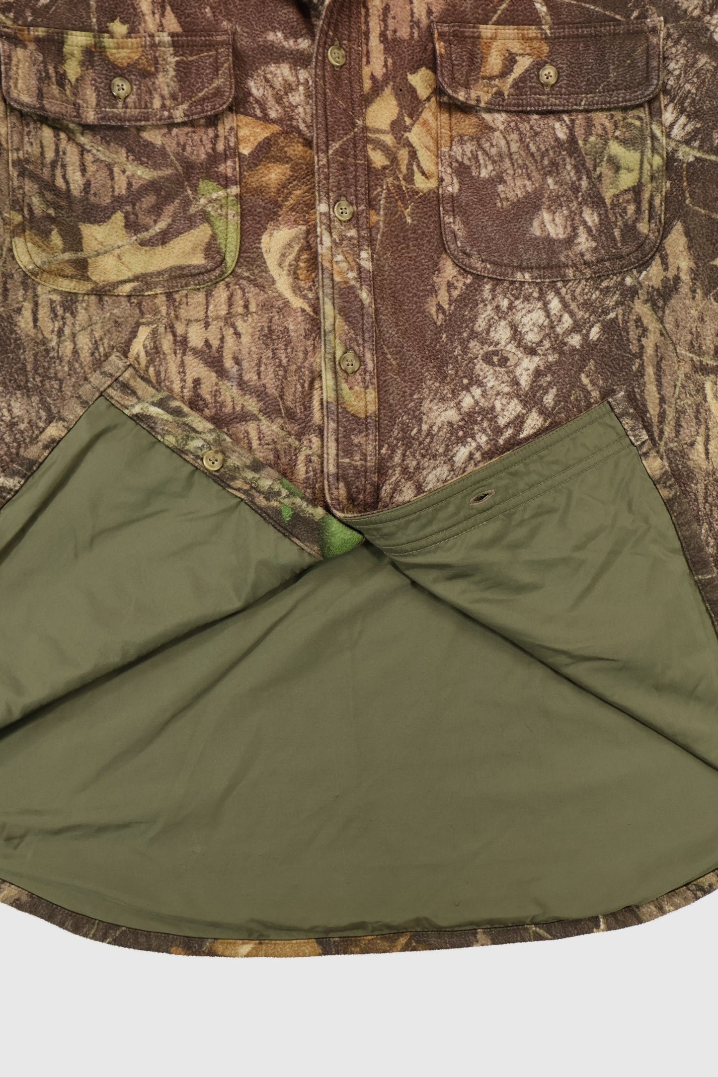 Vintage Real Tree Fleece Camo Button-Down Shirt Image 4
