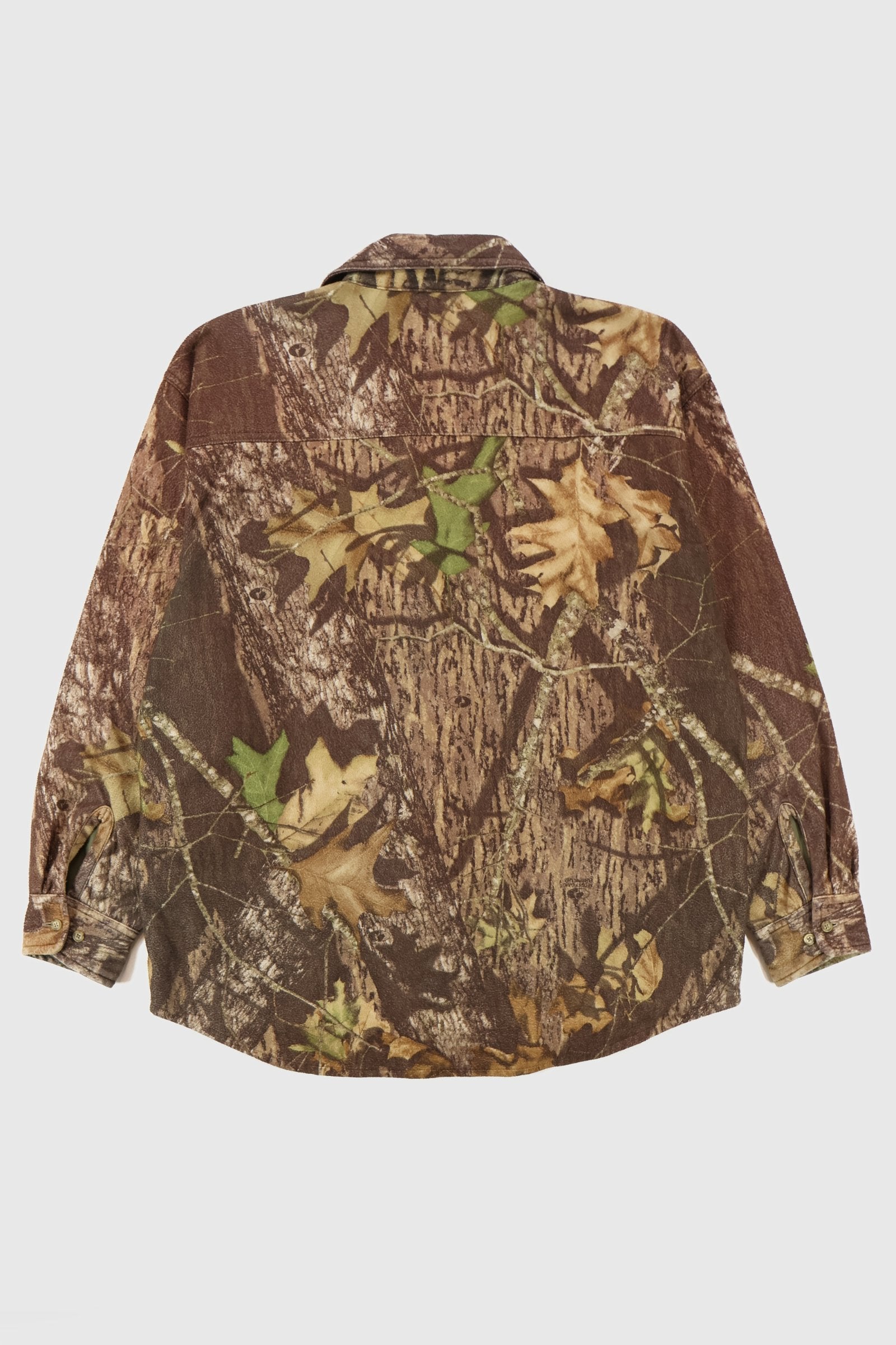 Vintage Real Tree Fleece Camo Button-Down Shirt Image 1