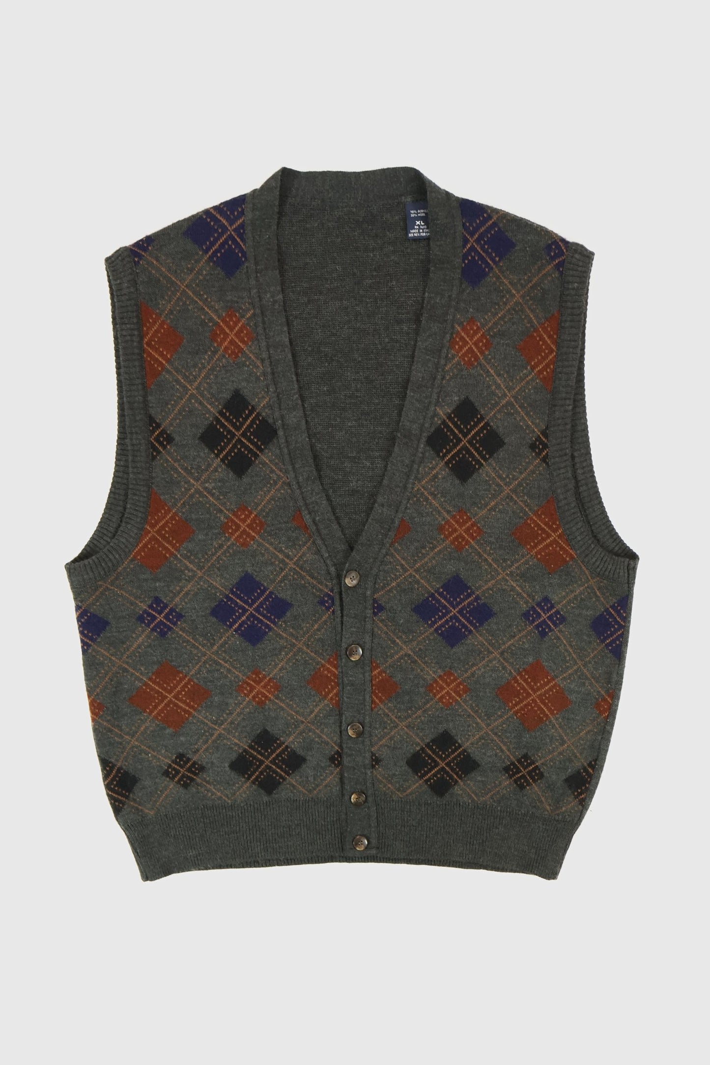 Vintage Argyle Sweater Vest Image 0