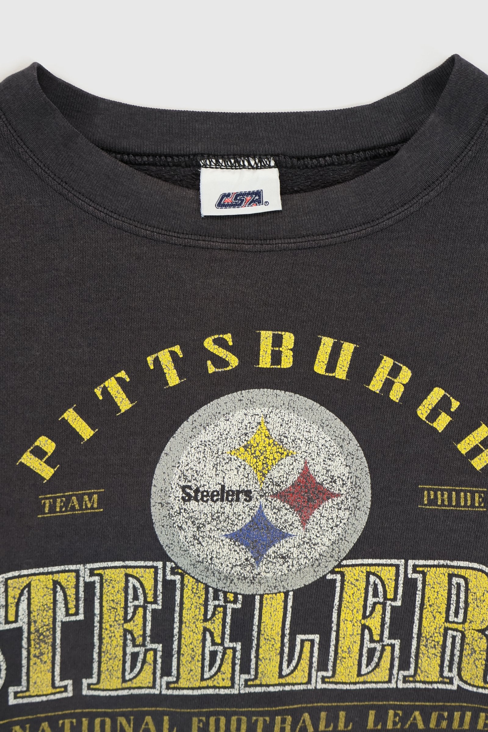 Vintage Faded Pittsburgh Steelers Crewneck Image 2