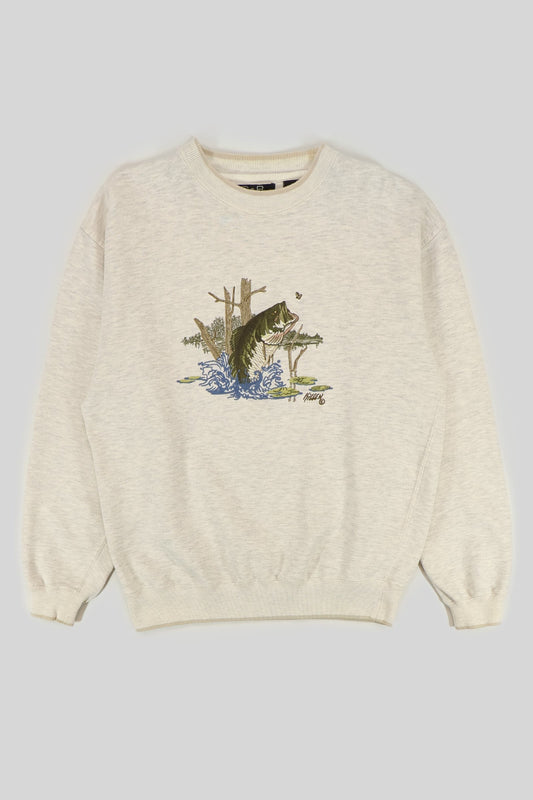 Vintage Embroidered Bass Crewneck Image 0