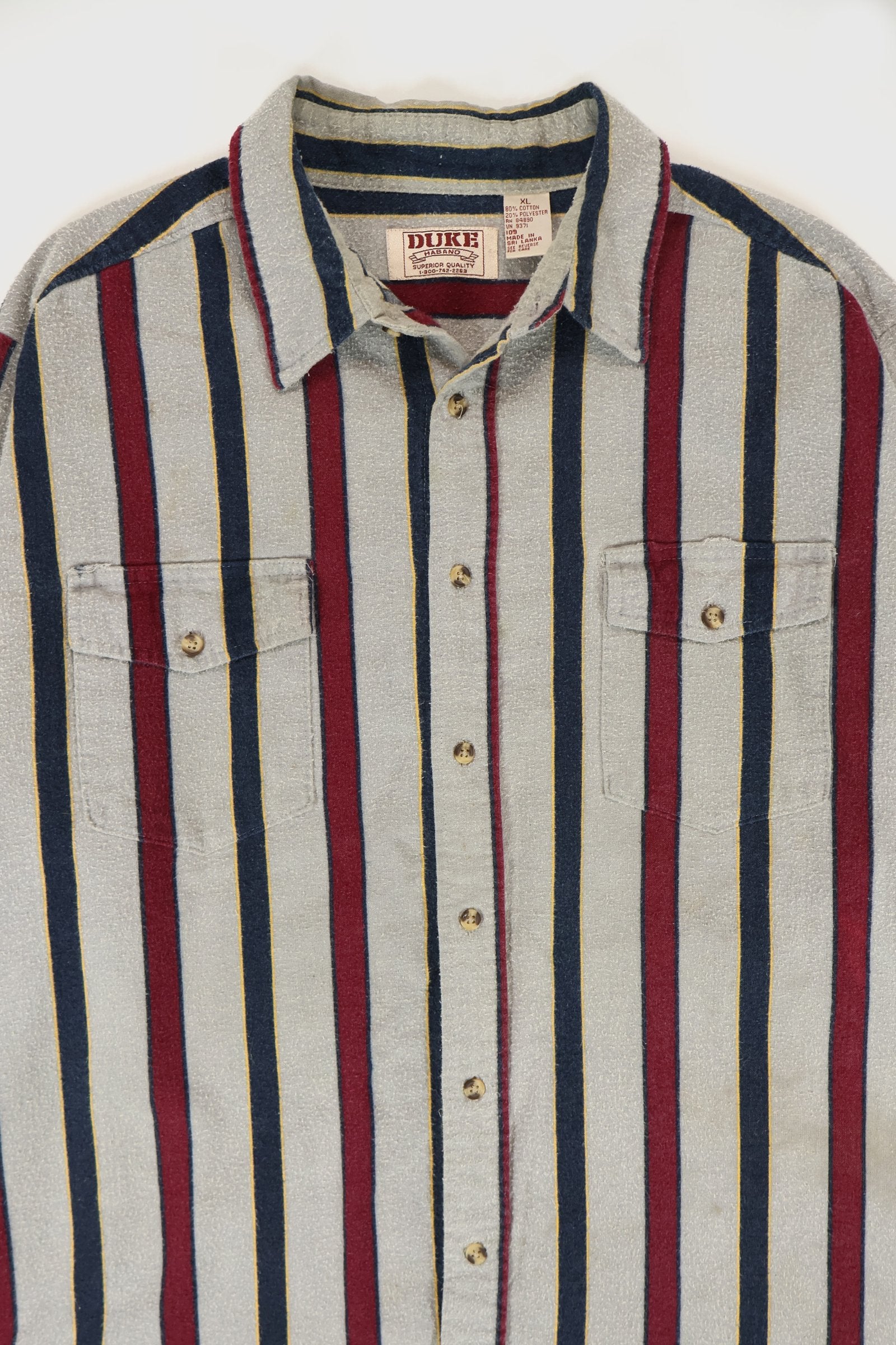 Vintage Striped Button-Down Shirt Image 1