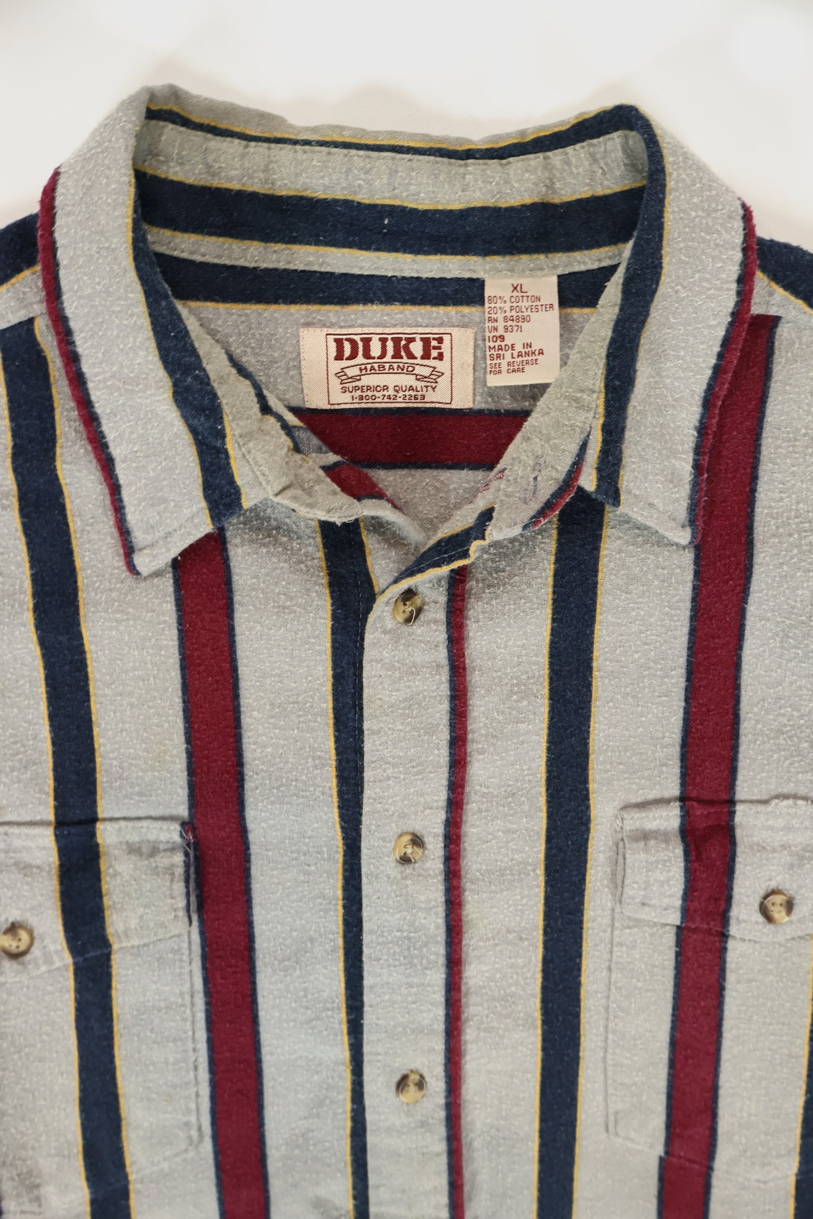 Vintage Striped Button-Down Shirt Image 2