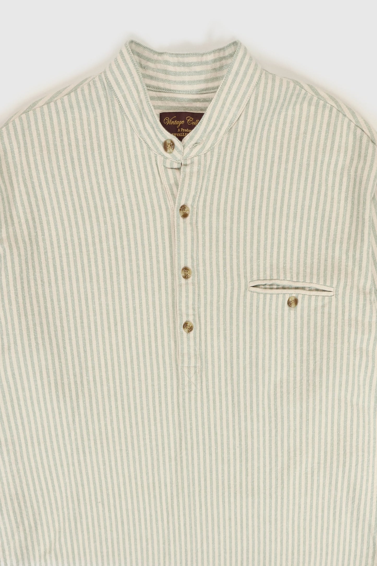 Vintage Heavyweight Striped Button-Down Shirt Image 1
