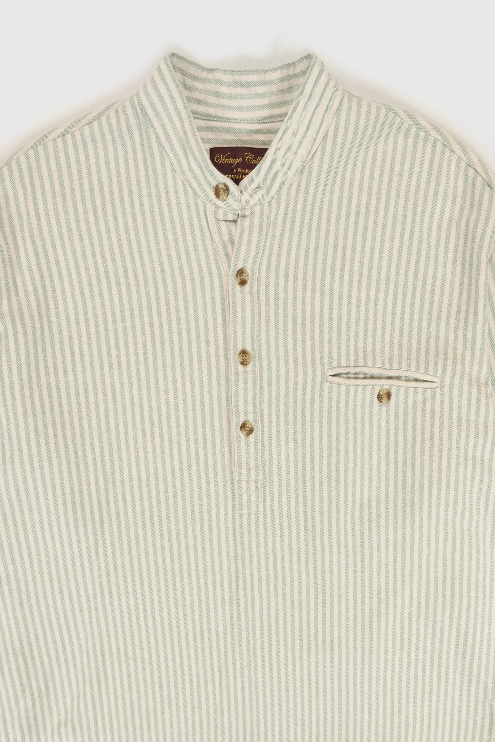 Vintage Heavyweight Striped Button-Down Shirt Image 1