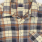 Vintage Frayed Plaid Button-Down Shirt Image 2