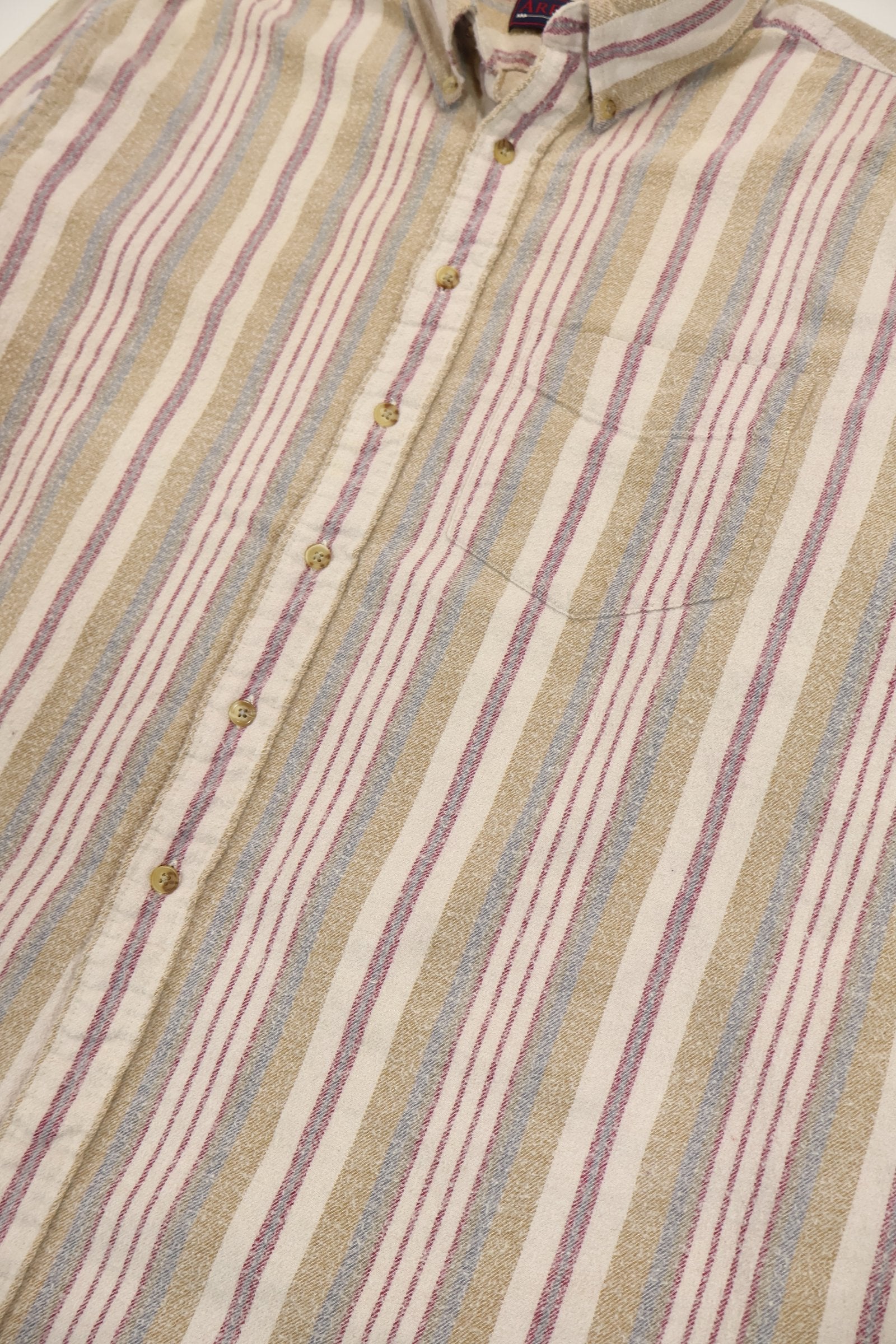 Vintage Stripped Button-Down Shirt Image 3