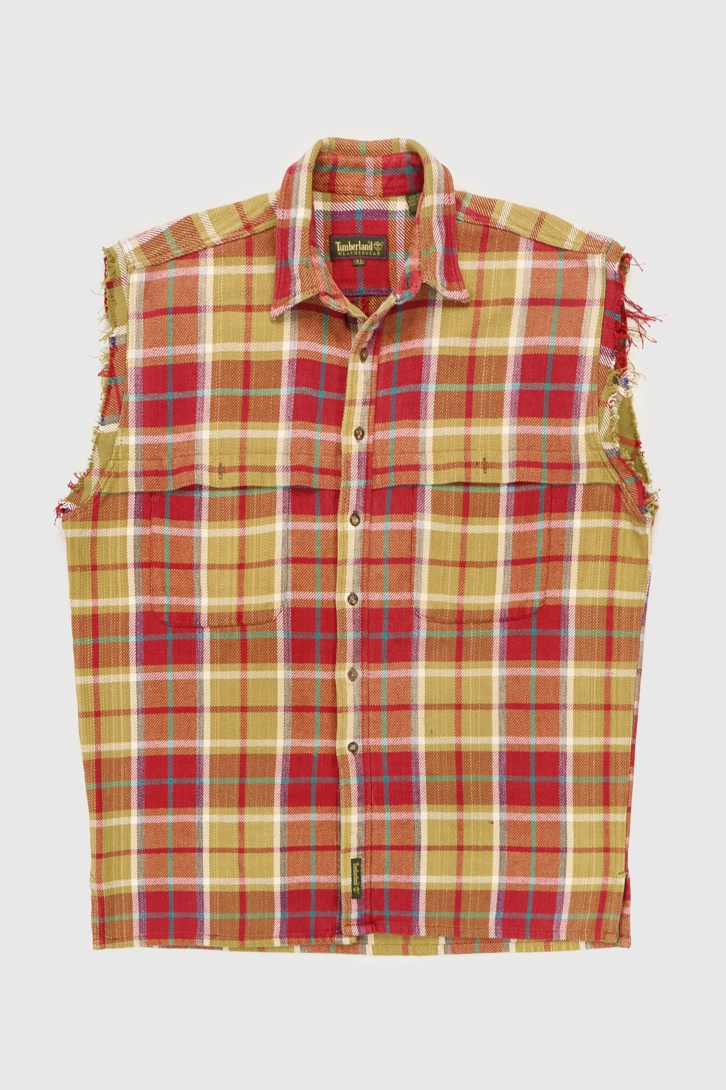 Vintage Timberland Heavyweight Sleeveless Button-Down Shirt Image 0