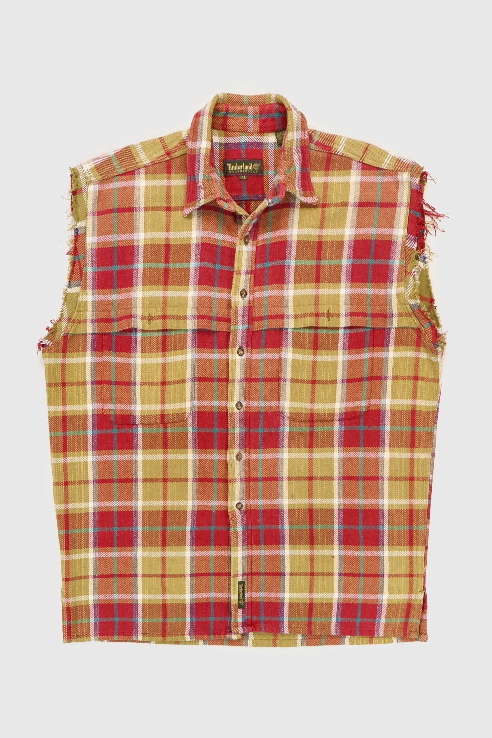 Vintage Timberland Heavyweight Sleeveless Button-Down Shirt Image 0