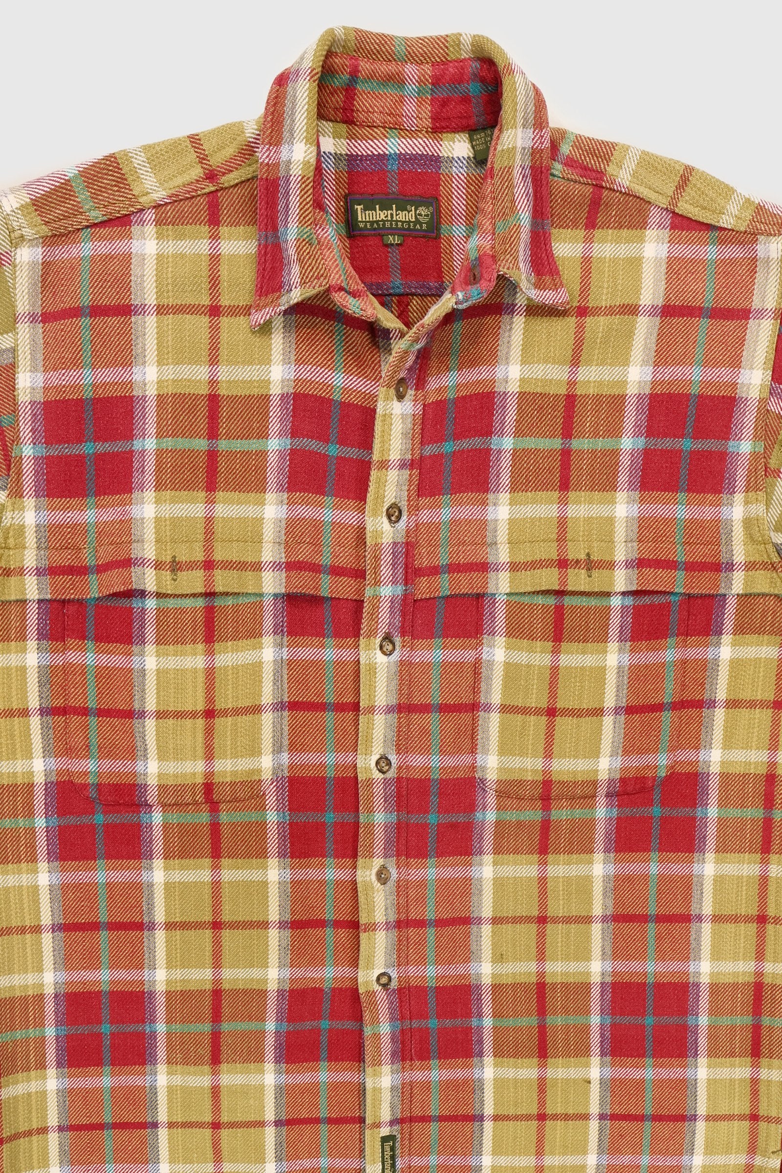 Vintage Timberland Heavyweight Sleeveless Button-Down Shirt Image 1