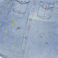 Vintage Distressed Denim Button-Down Shirt Image 5
