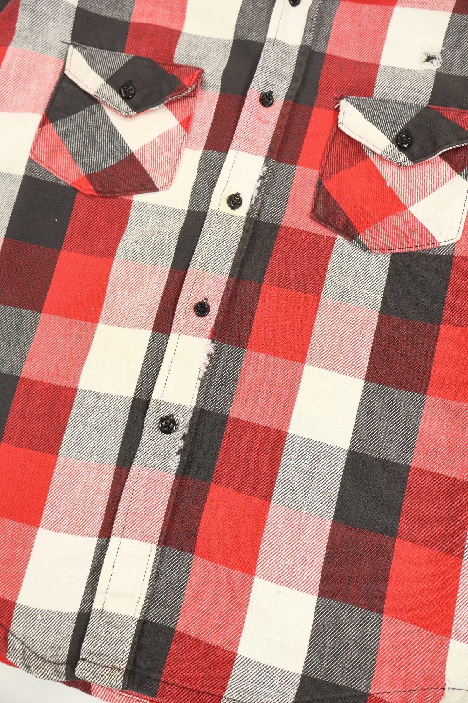 Vintage Red Plaid Button-Down Shirt Image 4