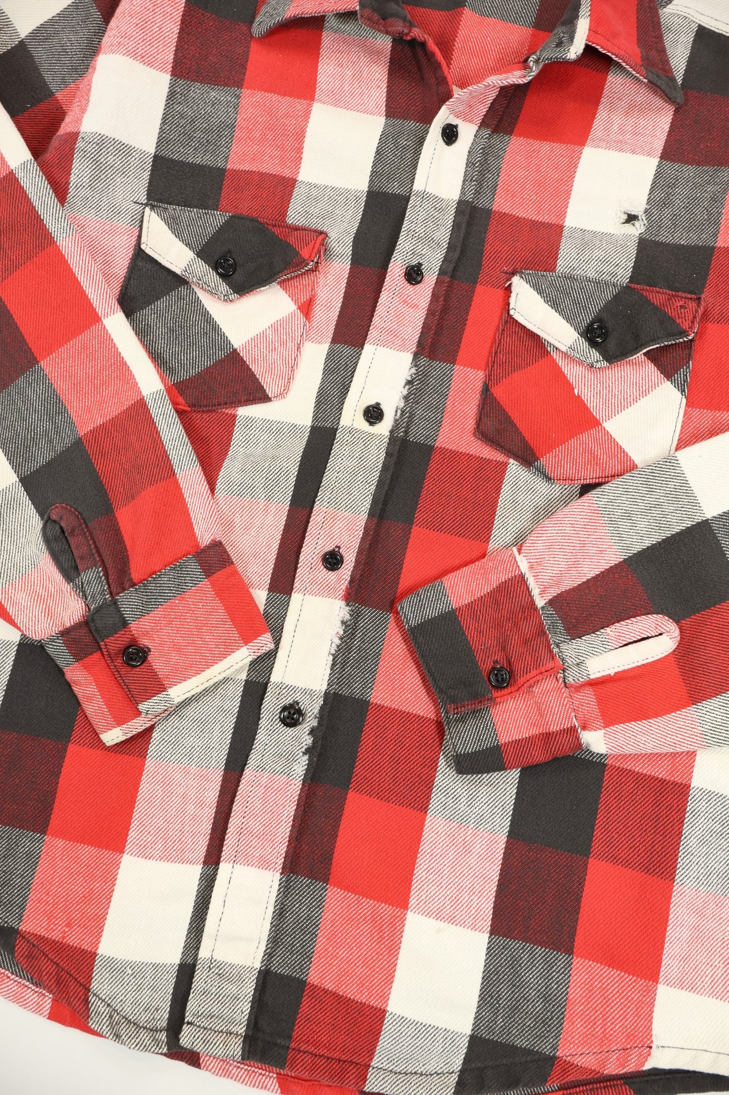 Vintage Red Plaid Button-Down Shirt Image 6