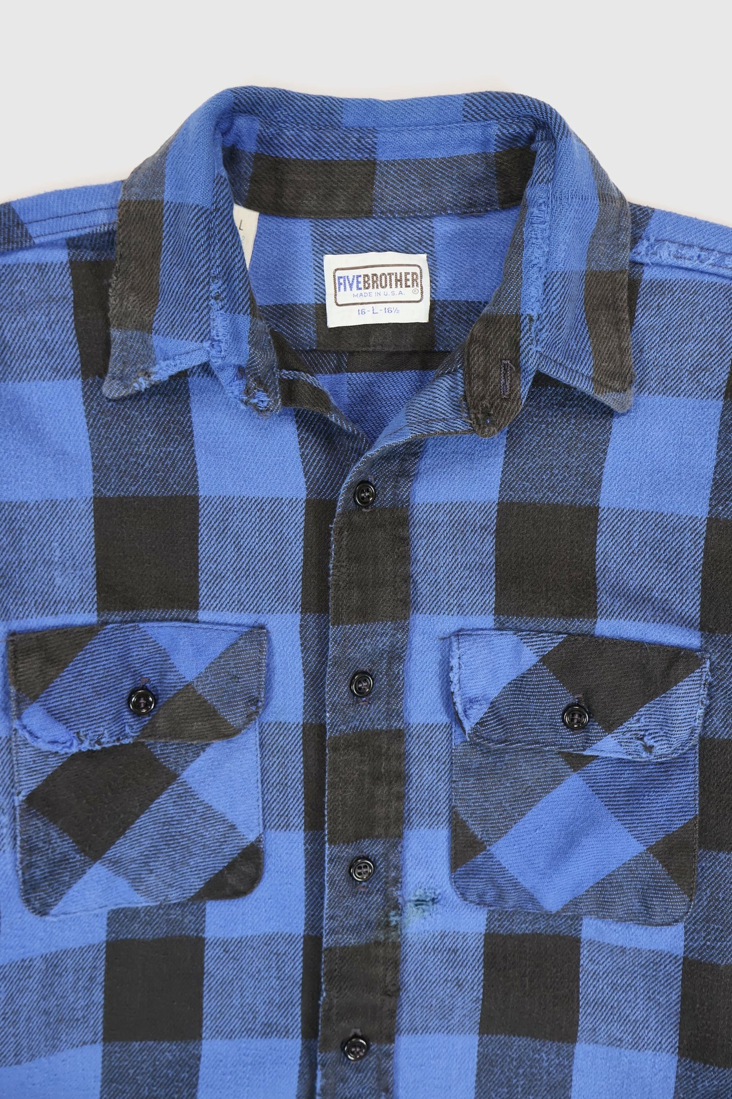 Vintage Frayed Button-Down Shirt Image 2