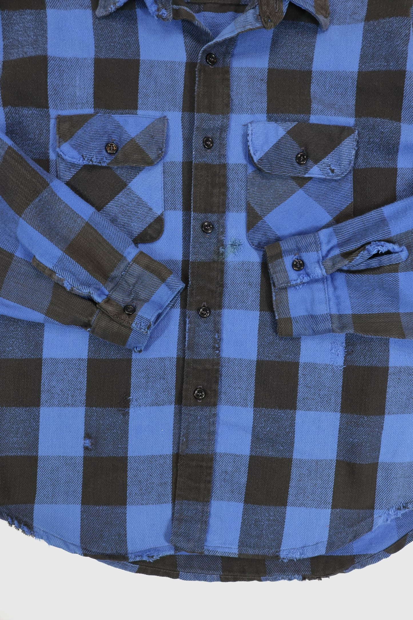 Vintage Frayed Button-Down Shirt Image 5