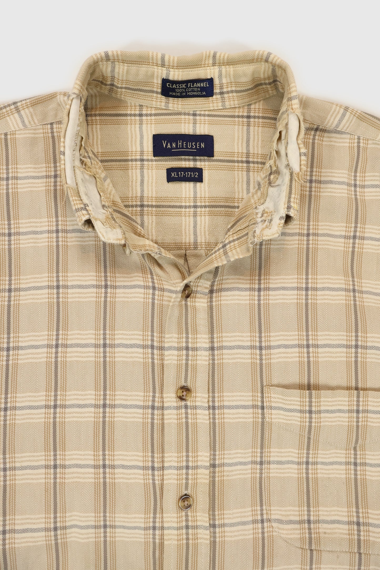 Vintage Frayed Button-Down Shirt Image 2