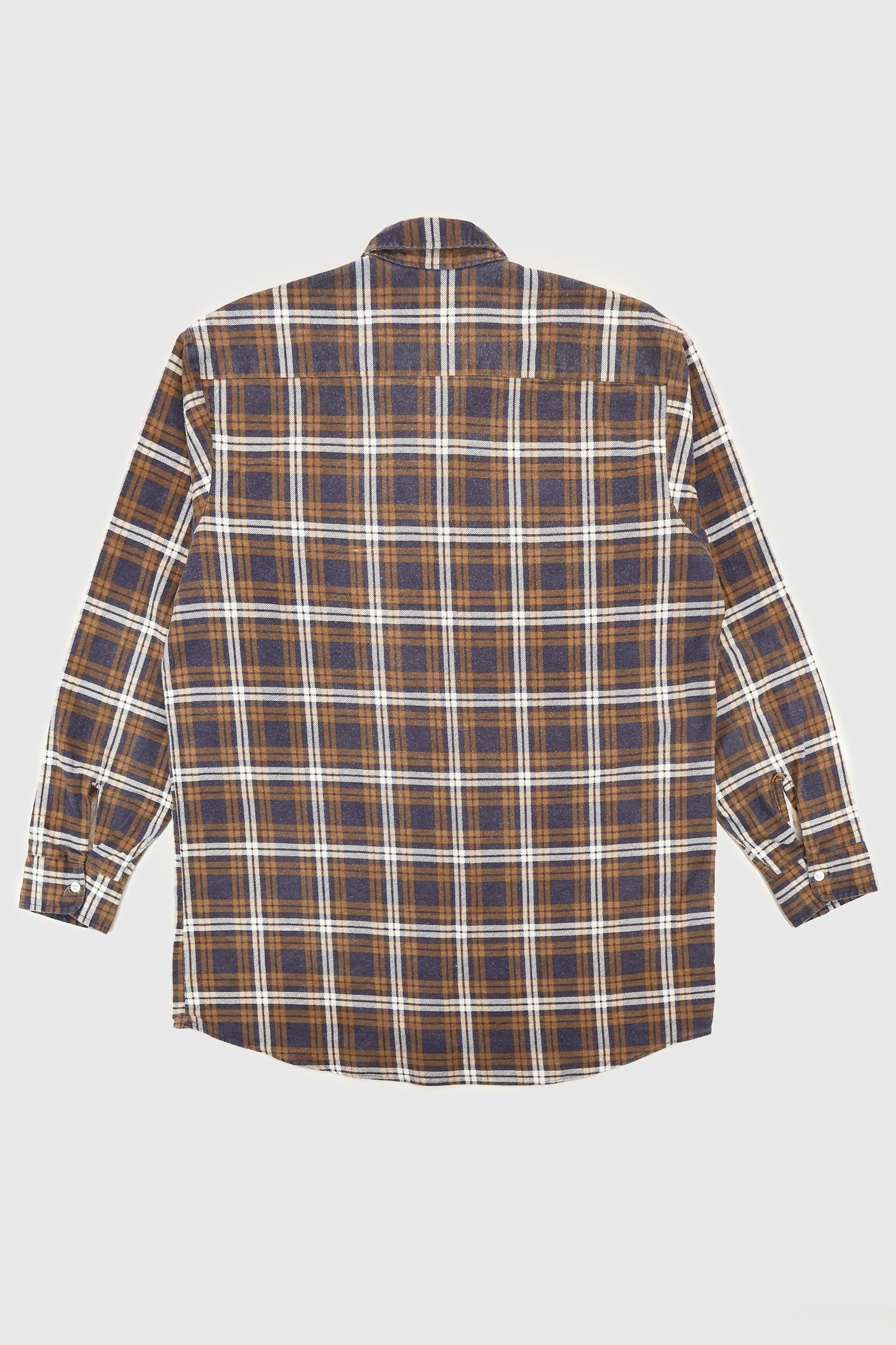 Vintage Blue Plaid Button-Down Shirt Image 1