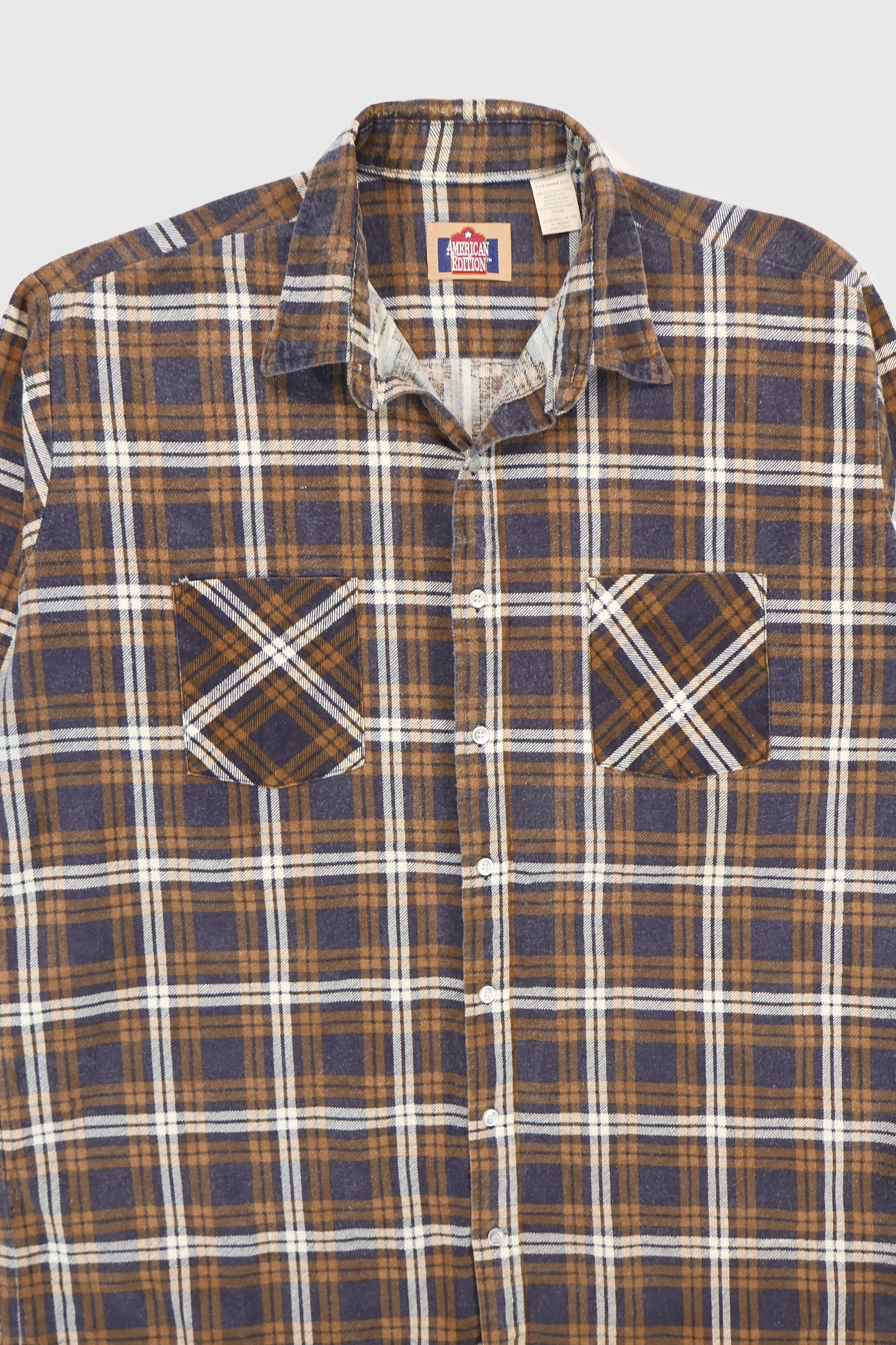 Vintage Blue Plaid Button-Down Shirt Image 2