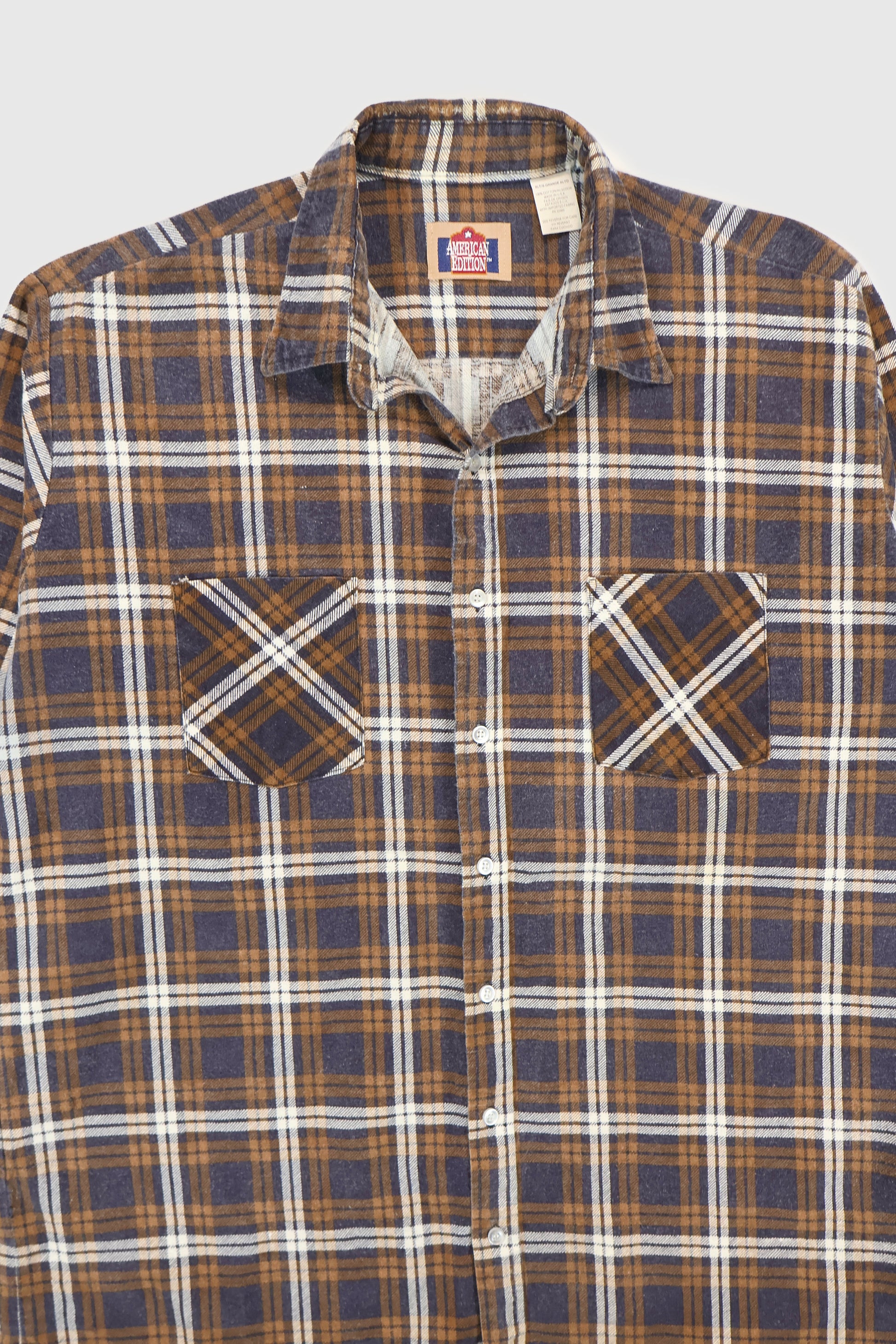 Vintage Blue Plaid Button-Down Shirt Image 2