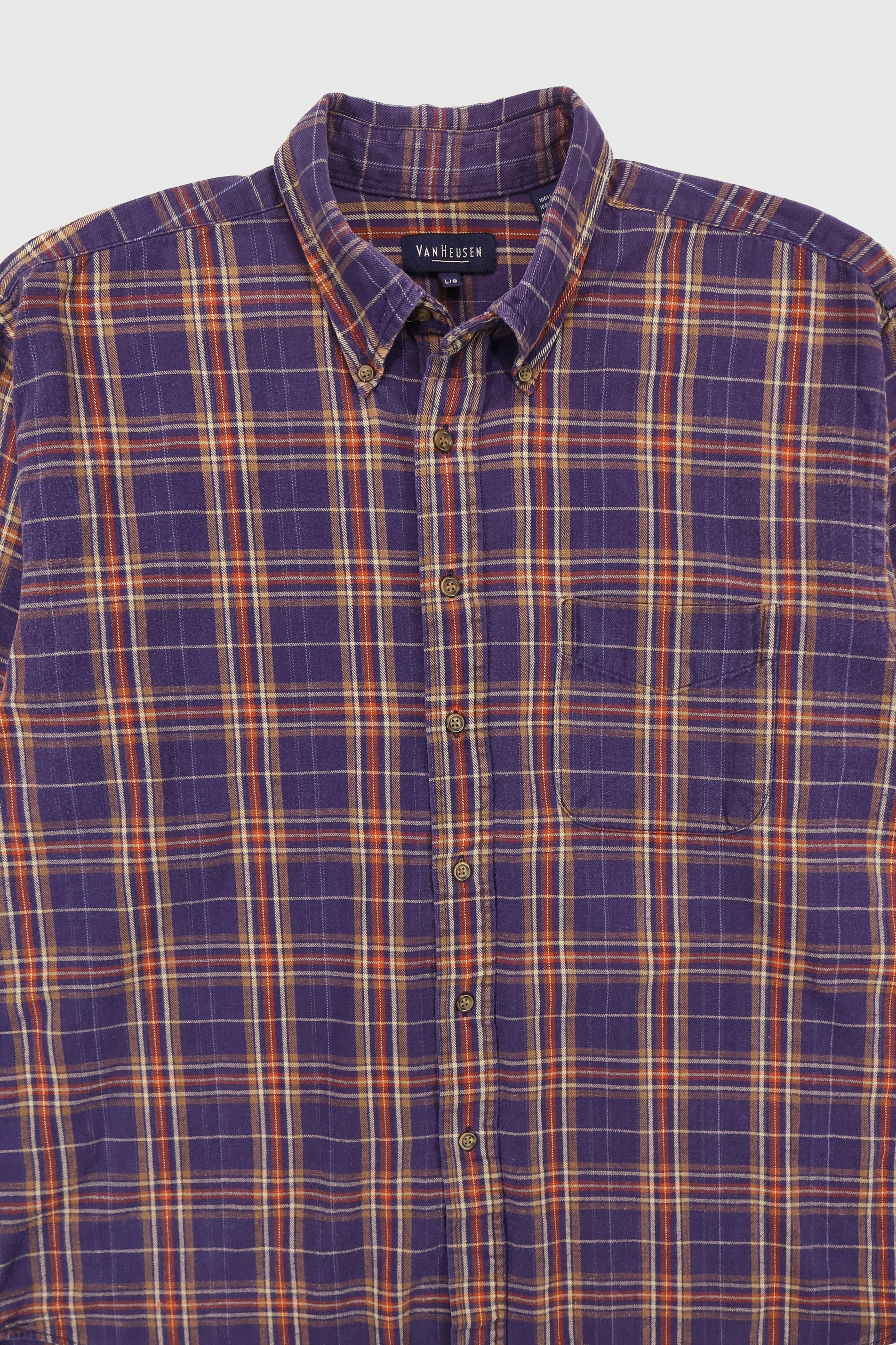 Vintage Plaid Button-Down Shirt Image 1