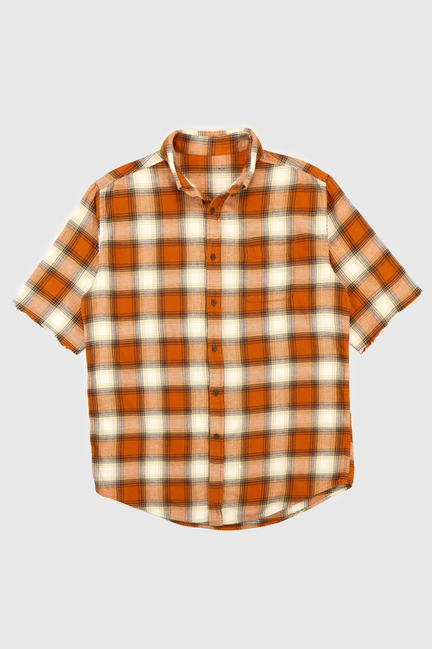 Vintage Short Sleeve Cut Off Button-Down Shirt Image 0