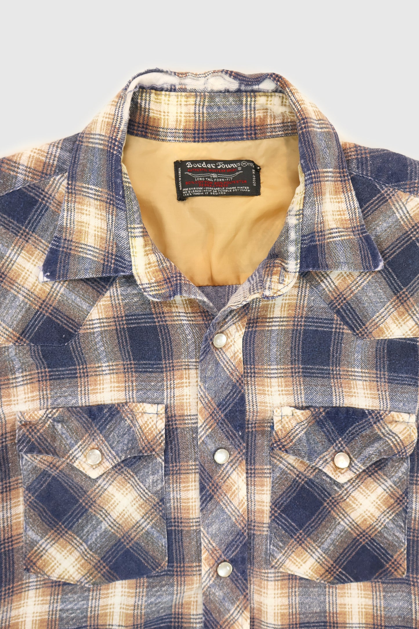 Vintage Distressed Button-Down Shirt Image 3