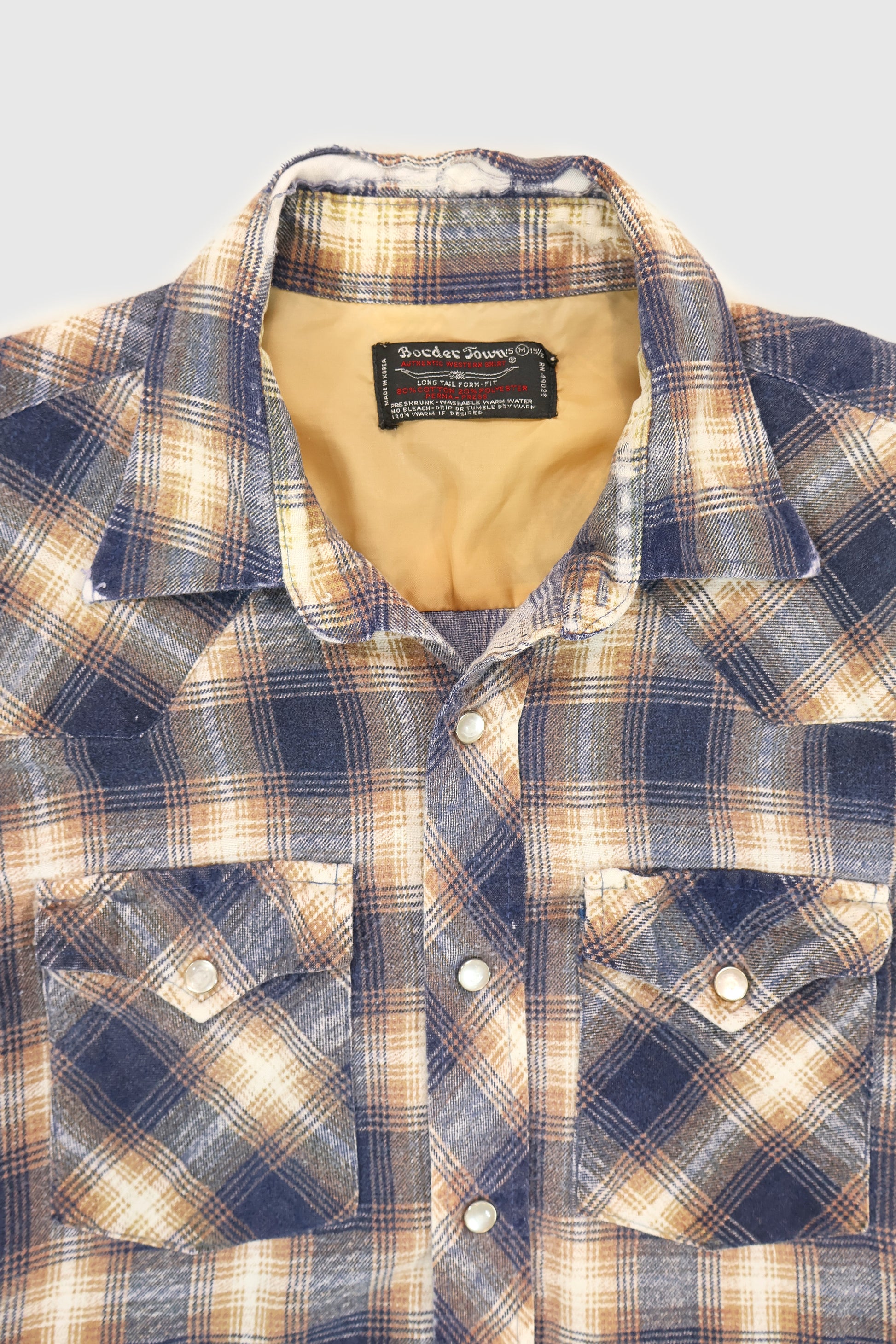 Vintage Distressed Button-Down Shirt Image 3