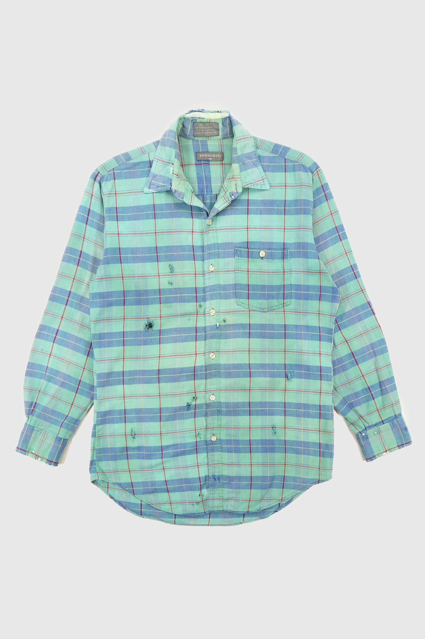 Vintage Frayed Snap Button-Down Shirt Image 0