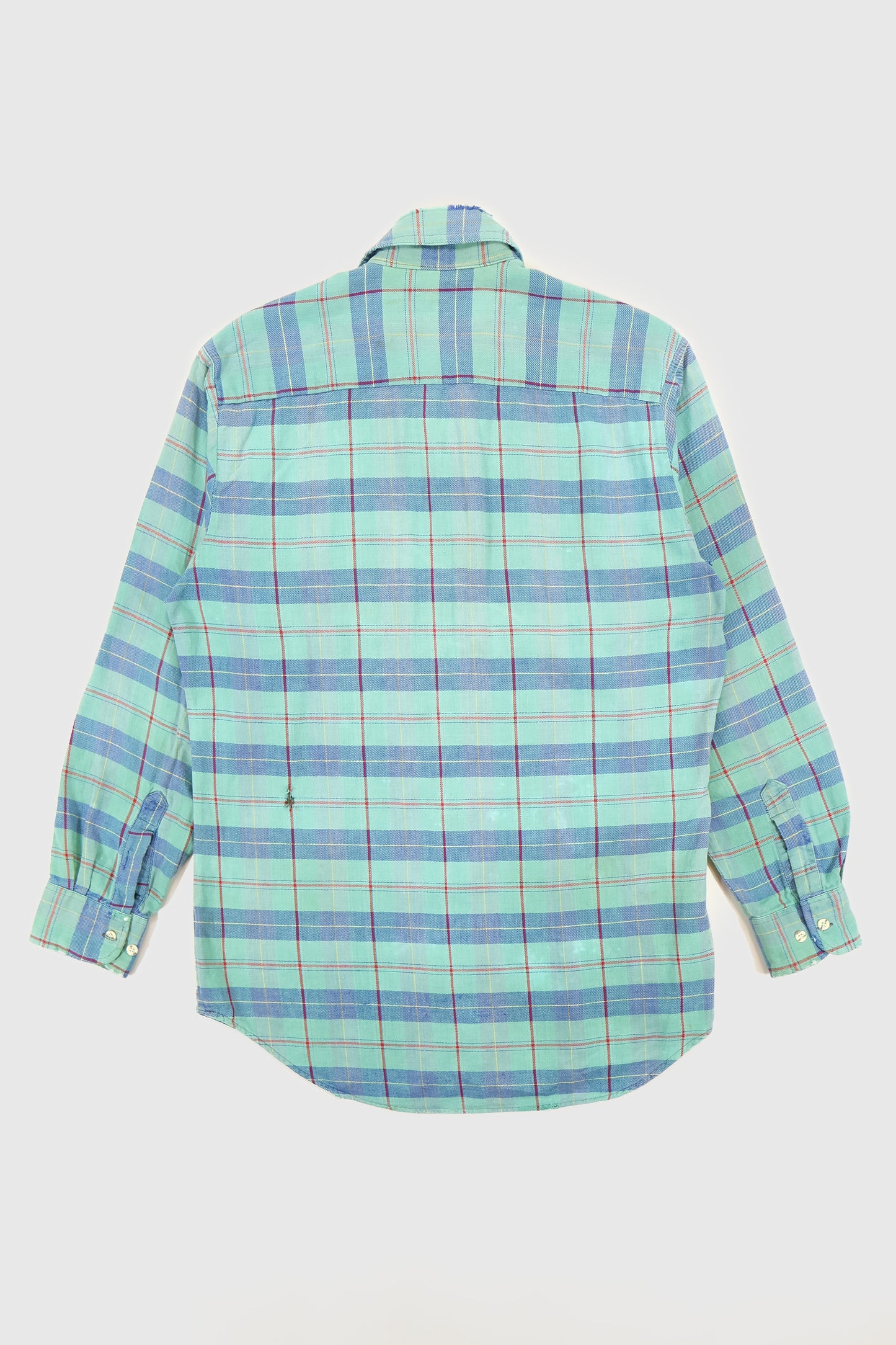 Vintage Frayed Snap Button-Down Shirt Image 1