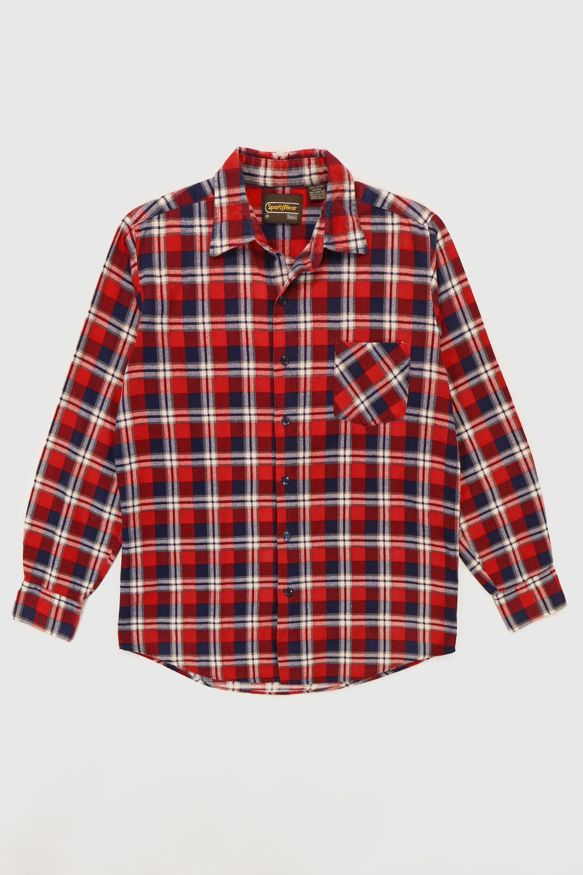 Vintage Red Plaid Button-Down Shirt Image 0