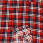 Vintage Red Plaid Button-Down Shirt Image 3