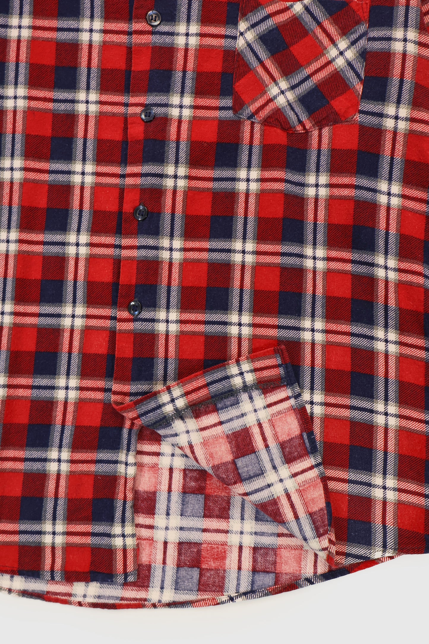 Vintage Red Plaid Button-Down Shirt Image 3