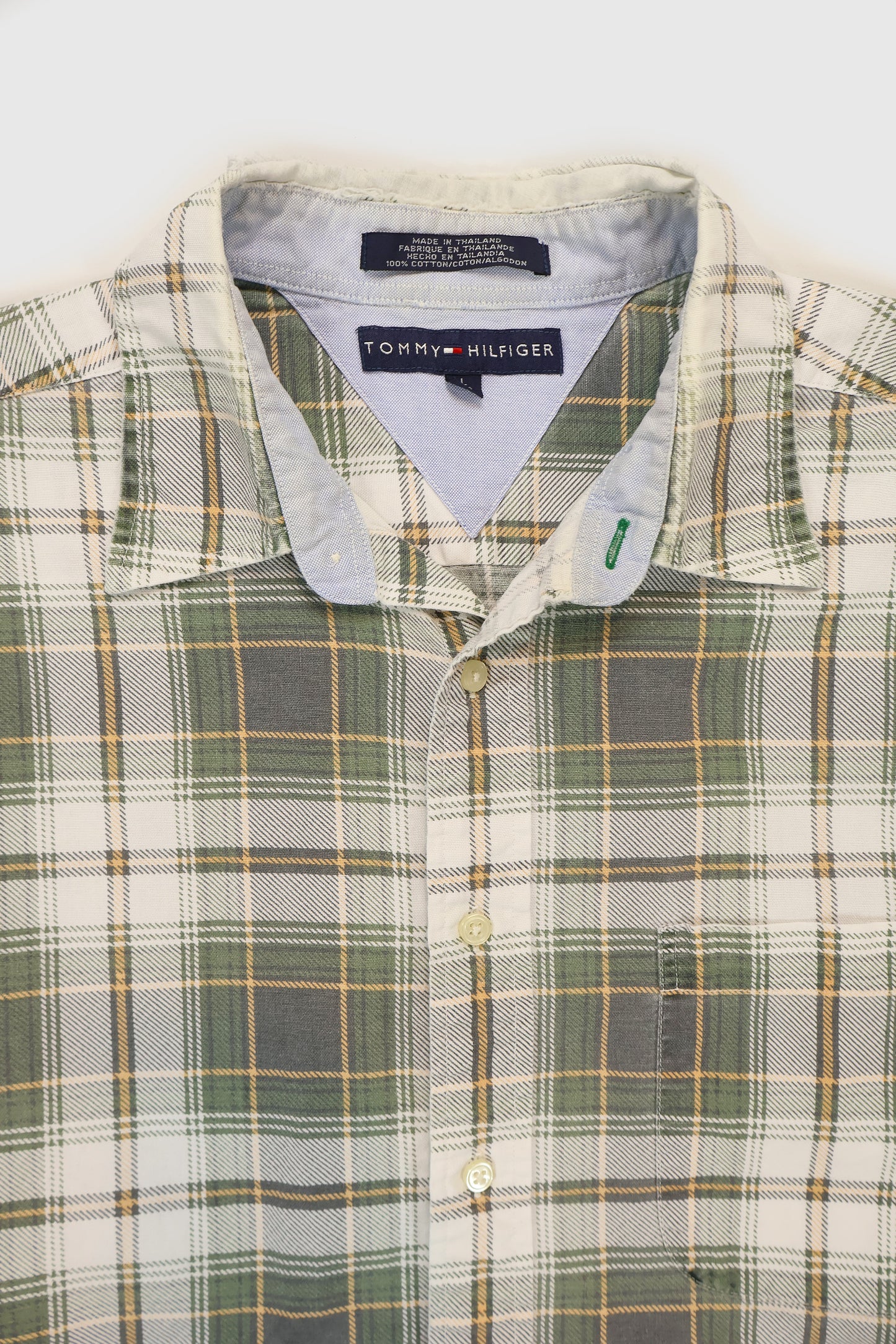Vintage Tommy Hilfiger Frayed Button-Down Shirt Image 2