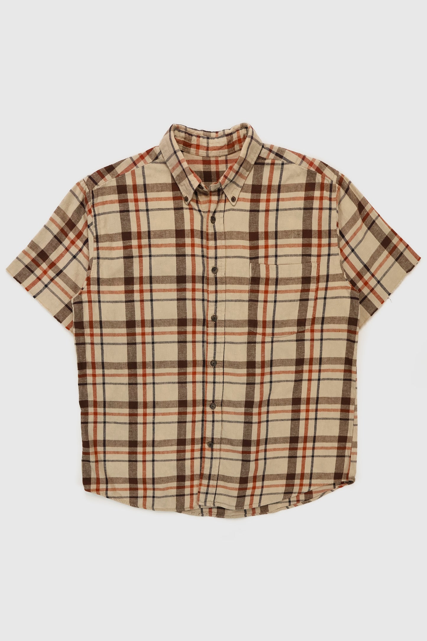 Vintage Short Sleeve Cut-Off Button-Down Shirt Image 0