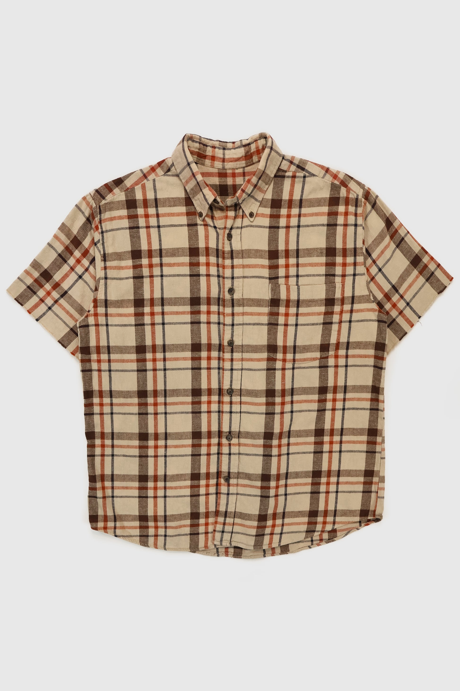 Vintage Short Sleeve Cut-Off Button-Down Shirt Image 0