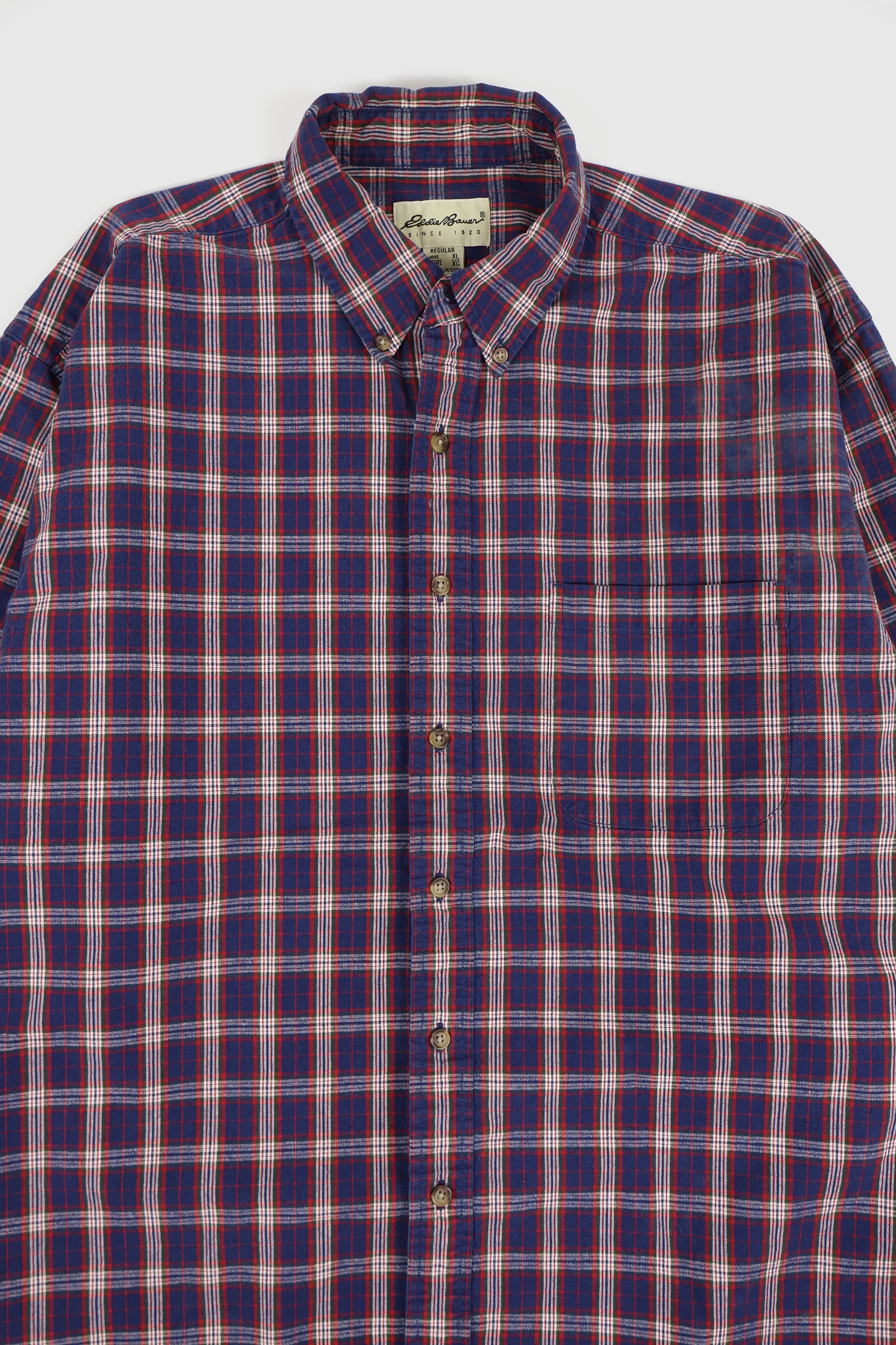 Vintage Eddie Bauer Plaid Button-Down Shirt Image 1