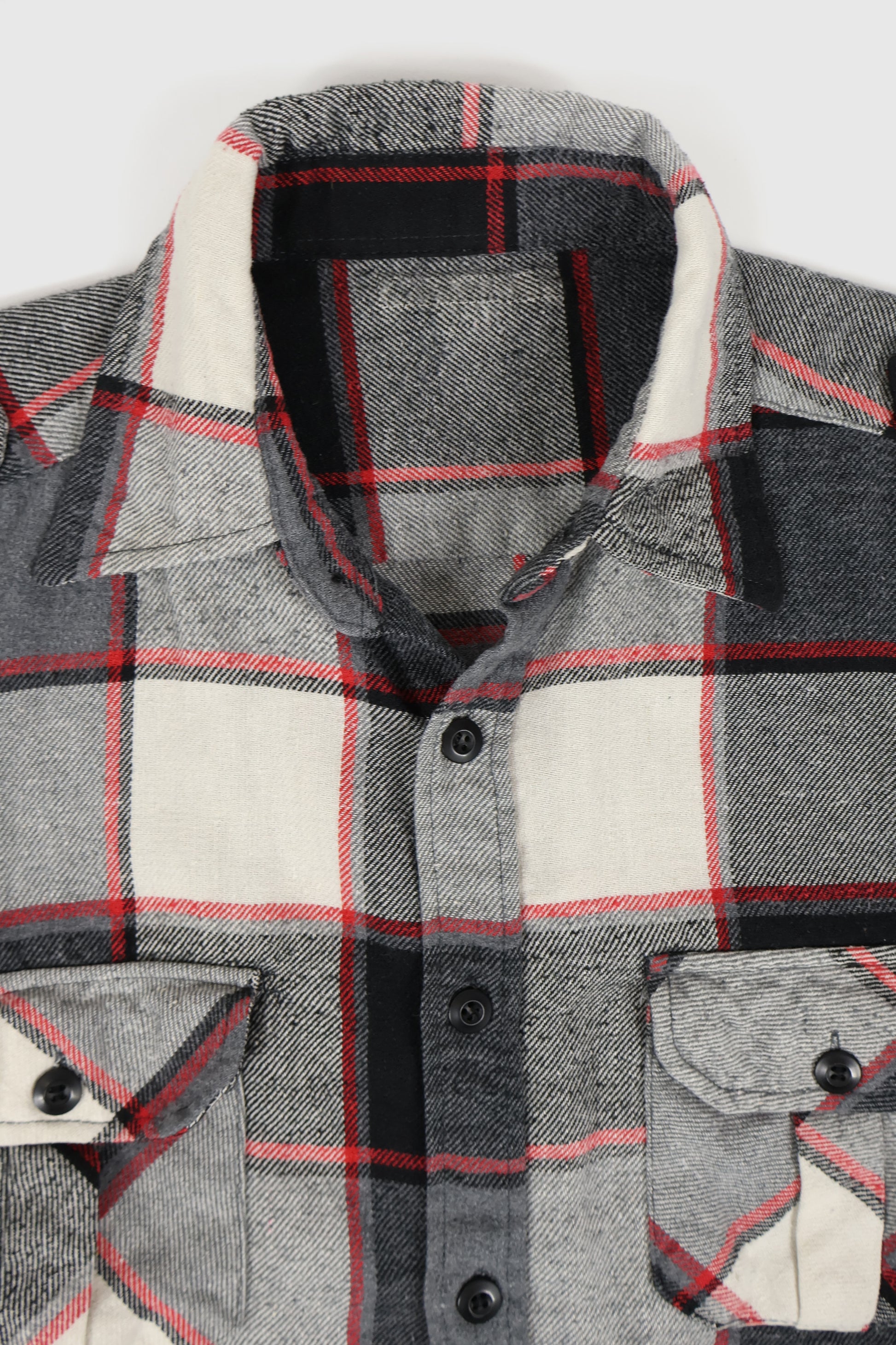 Vintage Black Plaid Button-Down Shirt Image 2