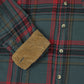 Vintage Green Plaid Button-Down Shirt