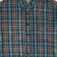 Vintage L.L. Bean Green Plaid Flannel Button-Down Shirt