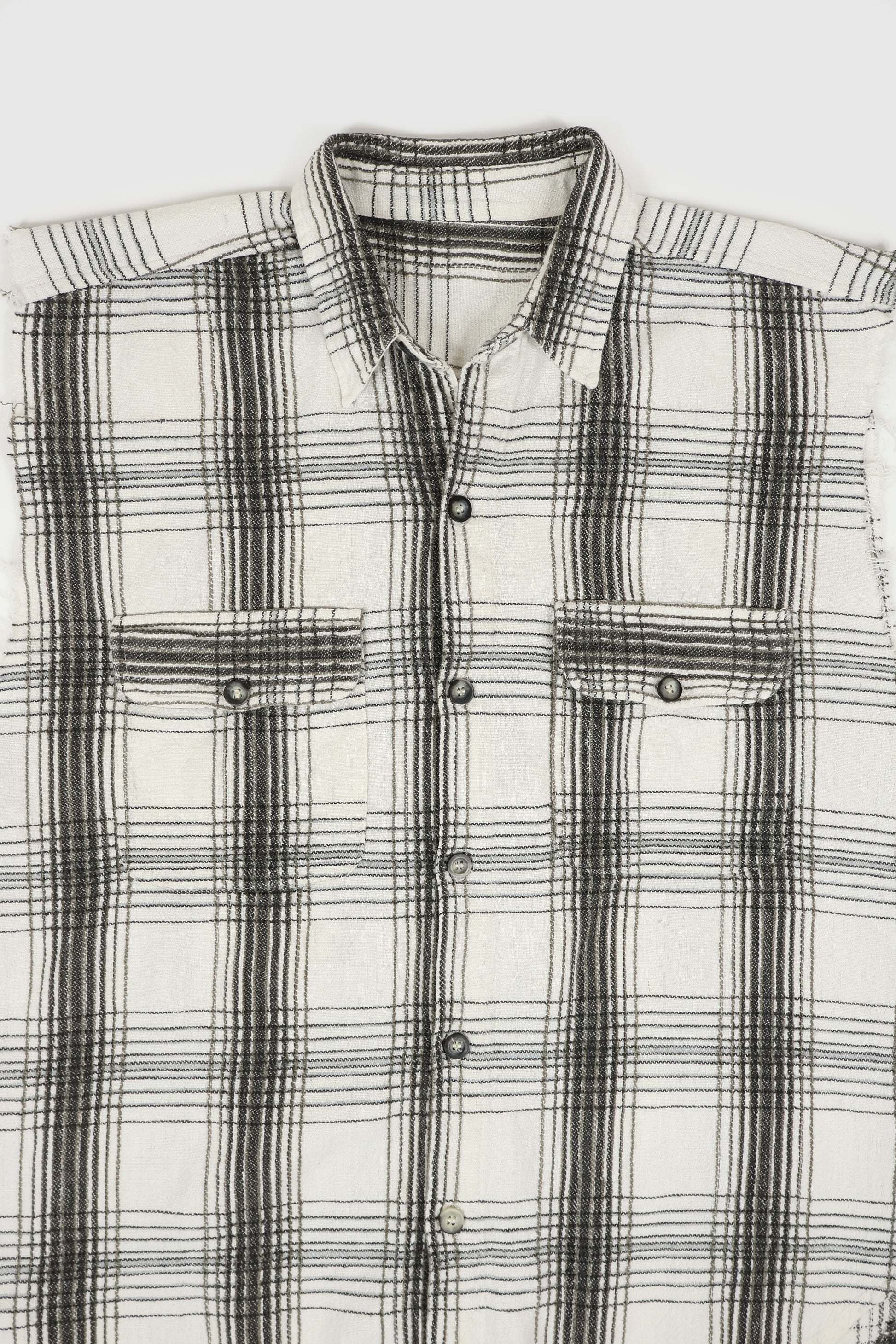 Vintage Sleeveless Button-Down Shirt Image 1