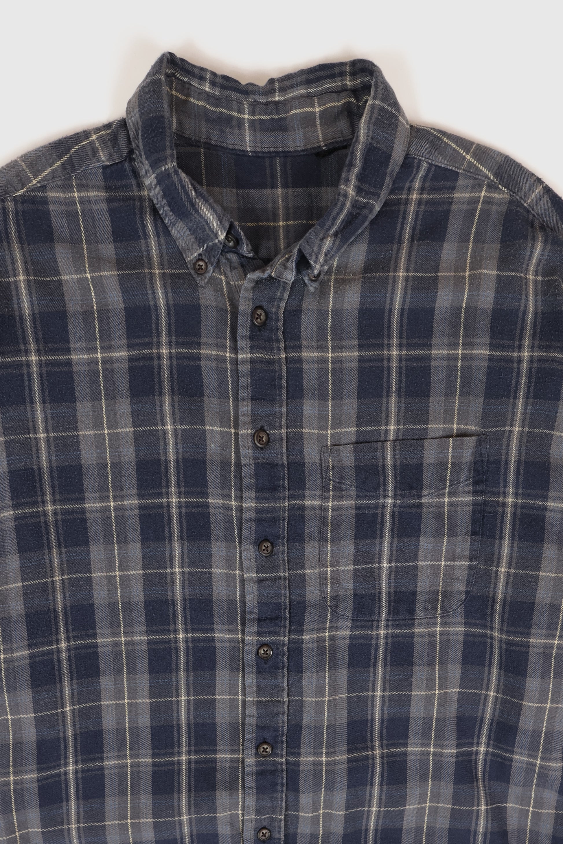 Vintage Plaid Flannel Button-Down Shirt Image 1